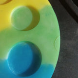 Rainbow moon candle holder