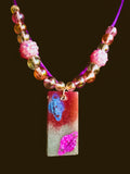 Pink and Blue Space Necklace