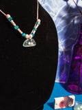Blue and White Snowflake Necklace